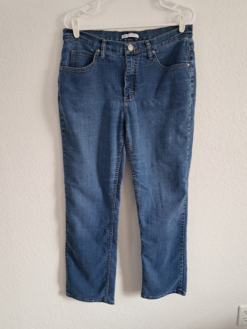 Riders By Lee Women's 12M Jeans Blue Mid Rise Straight Leg Stretch Denim Casual